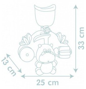 Vonios žaislas Smoby Little Baby Motor Bathing Toy Hippo
