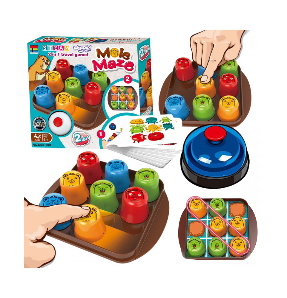 Mokomasis žaidimas Woopie Mole Maze 2in1