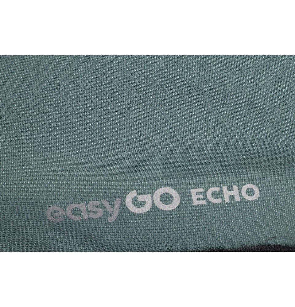 Dvynukų vežimėlis EasyGo Echo Ebony Sage Green