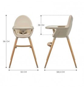 Maitinimo kėdutė Kinderkraft Fini2 2in1, beige