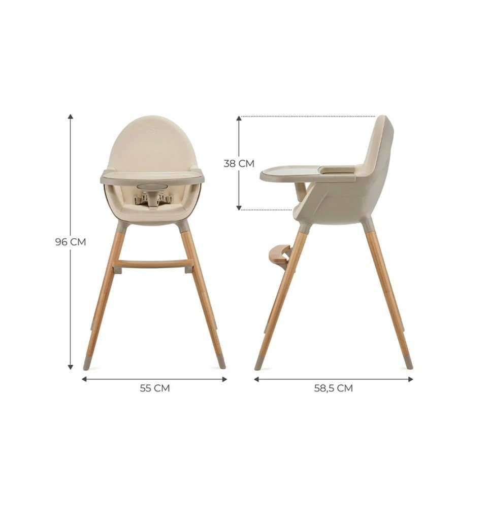 Maitinimo kėdutė Kinderkraft Fini2 2in1, beige