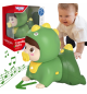 Žaislinis šliaužiantis kūdikis su garso ir šviesos efektais Woopie Baby green