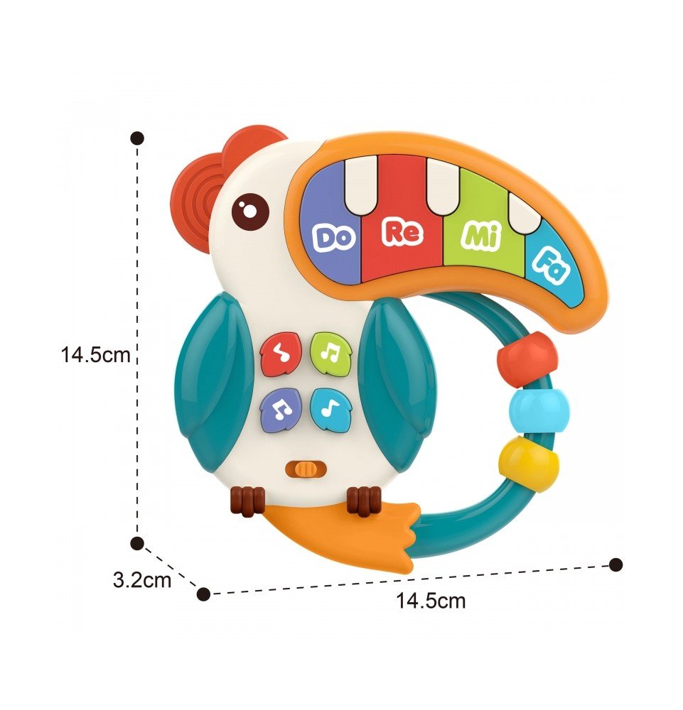Muzikinis žaislas fortepijonas Woopie Baby Teether Pelikan