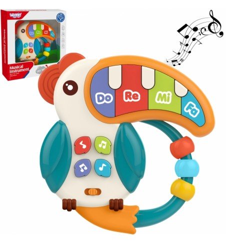 Muzikinis žaislas fortepijonas Woopie Baby Teether Pelikan