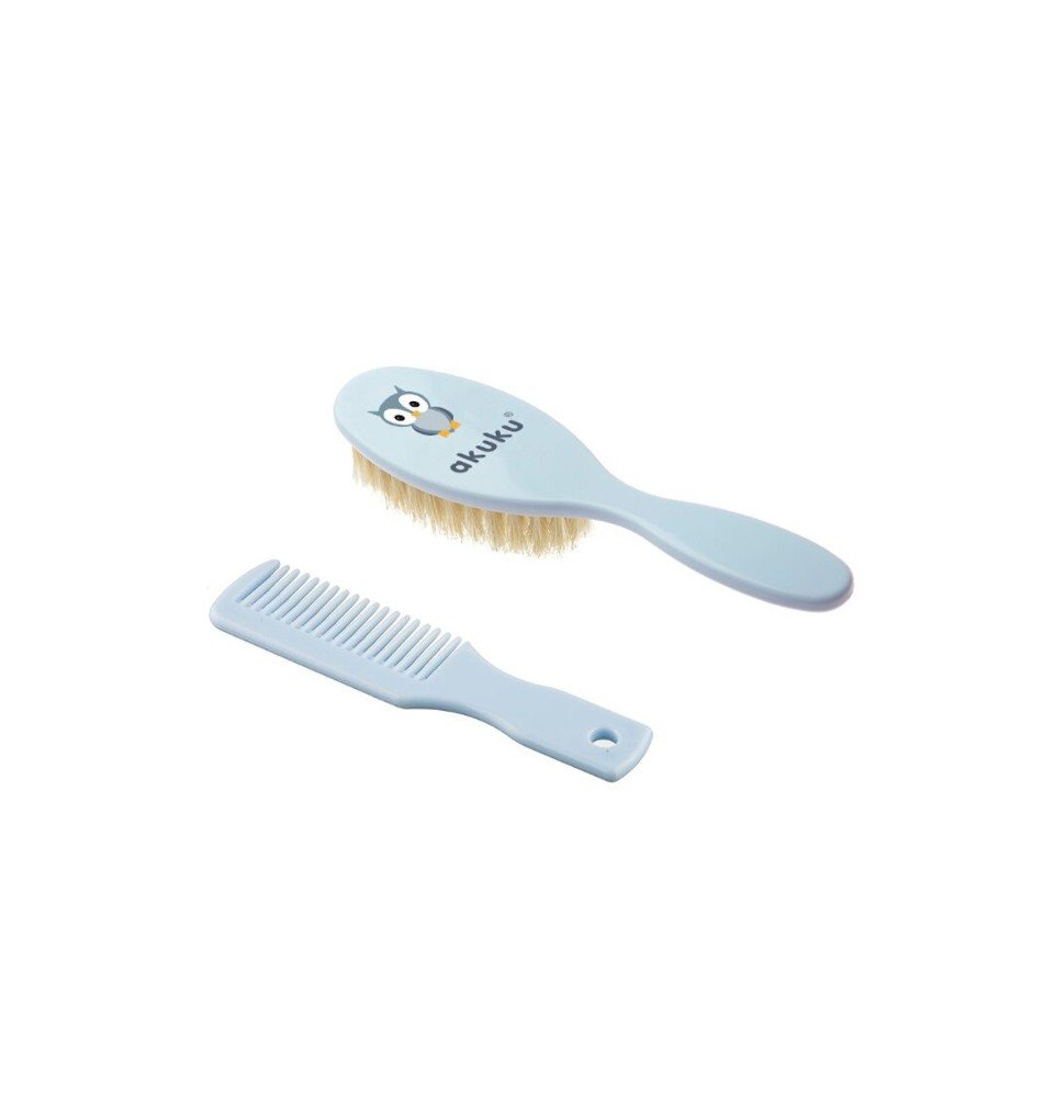 Natūralių šerelių šepetys ir šukos Akuku A0457